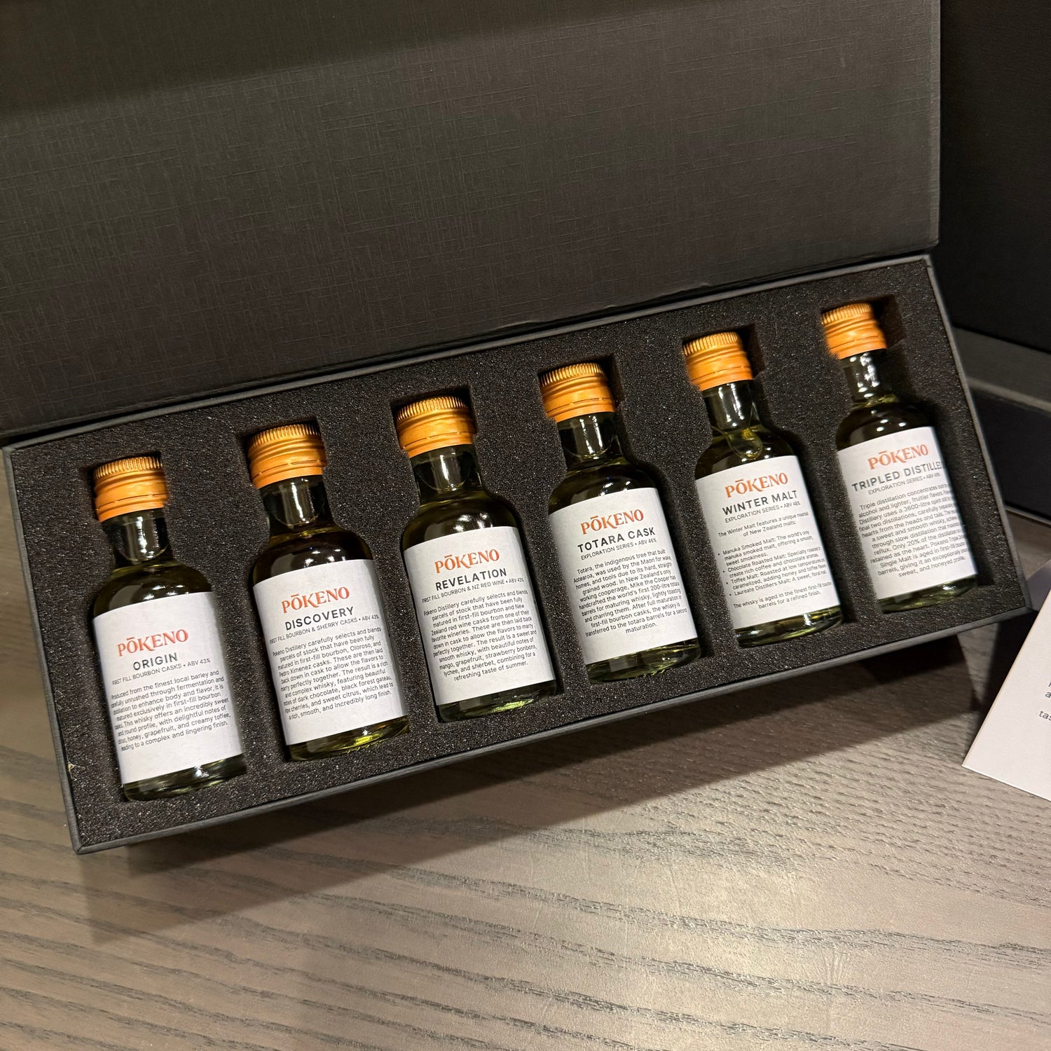 Pōkeno New Zealand Single Malt Whisky Tasting Set (6 x 30 ml) with Gift Box