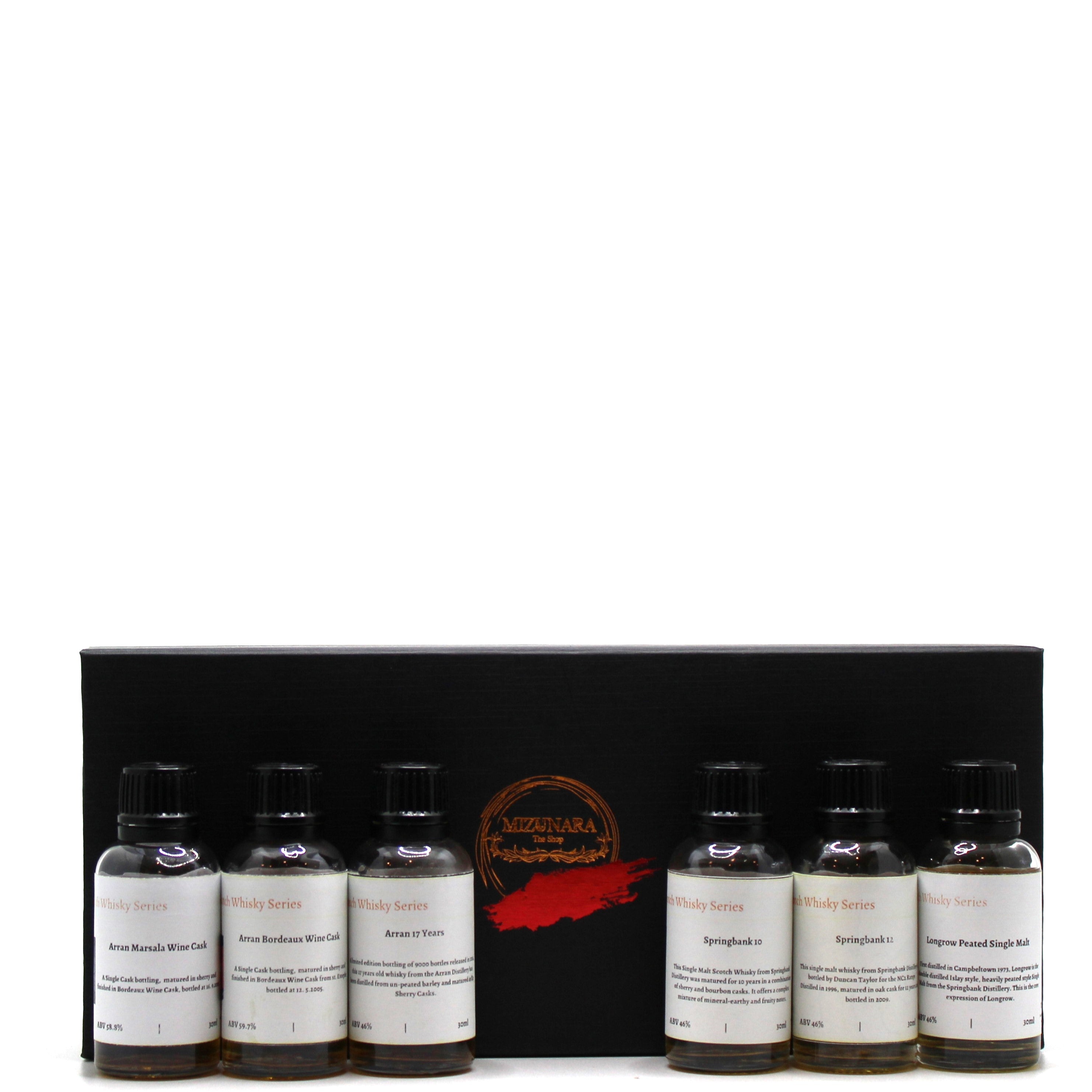 Arran & Springbank Single Malt Whisky (6 x 30 ml) Tasting Set with Gift Box