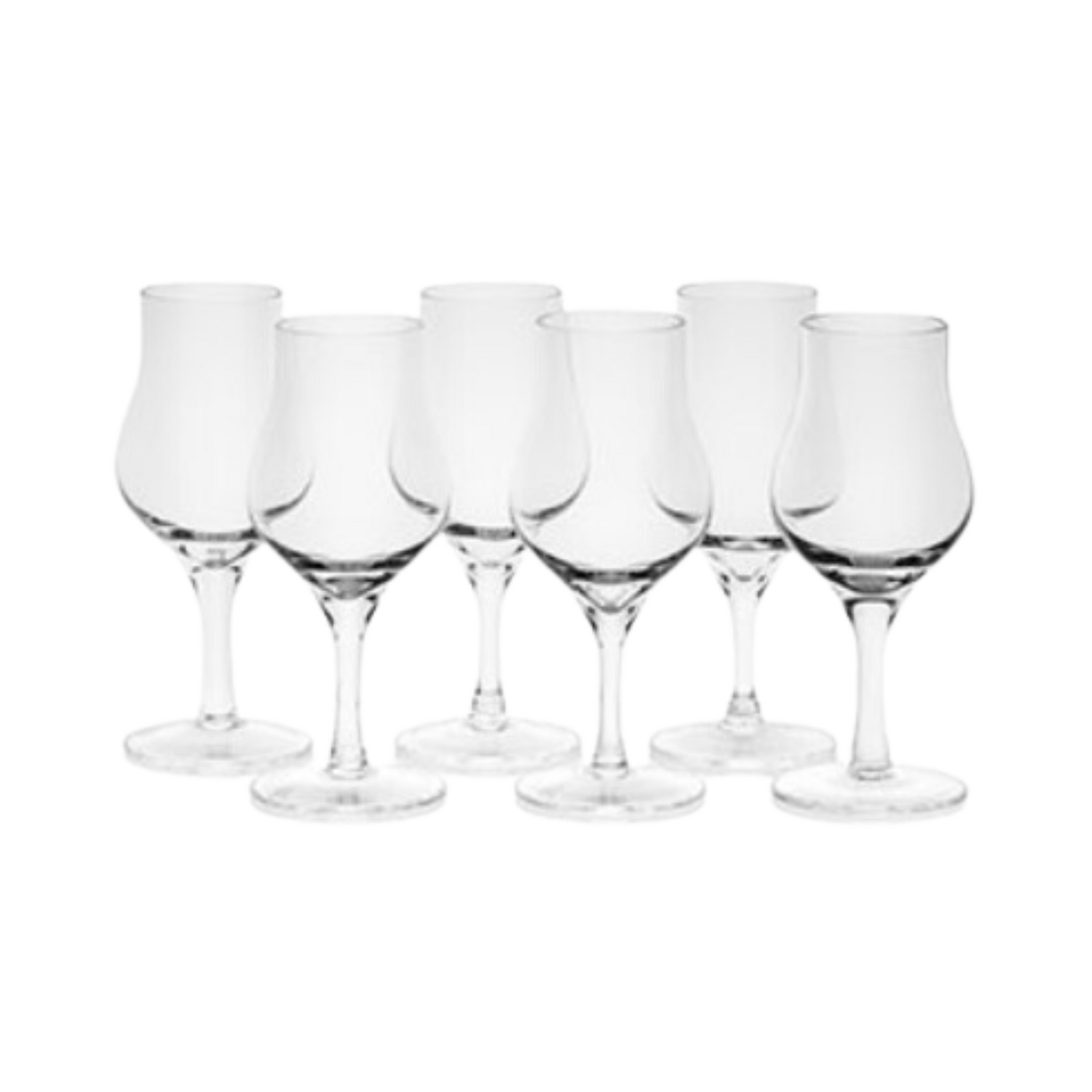 Amber Handmade Whisky Nosing & Tasting Glasses G100 - Pack of 6 (Without Lid or Gift Box)
