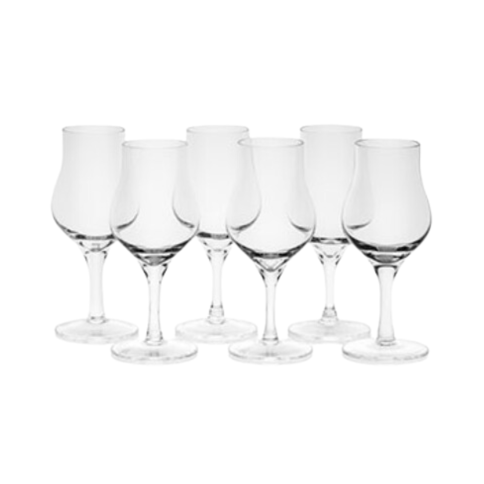 Amber Handmade Whisky Nosing & Tasting Glasses G100 - Pack of 6 (Without Lid or Gift Box)