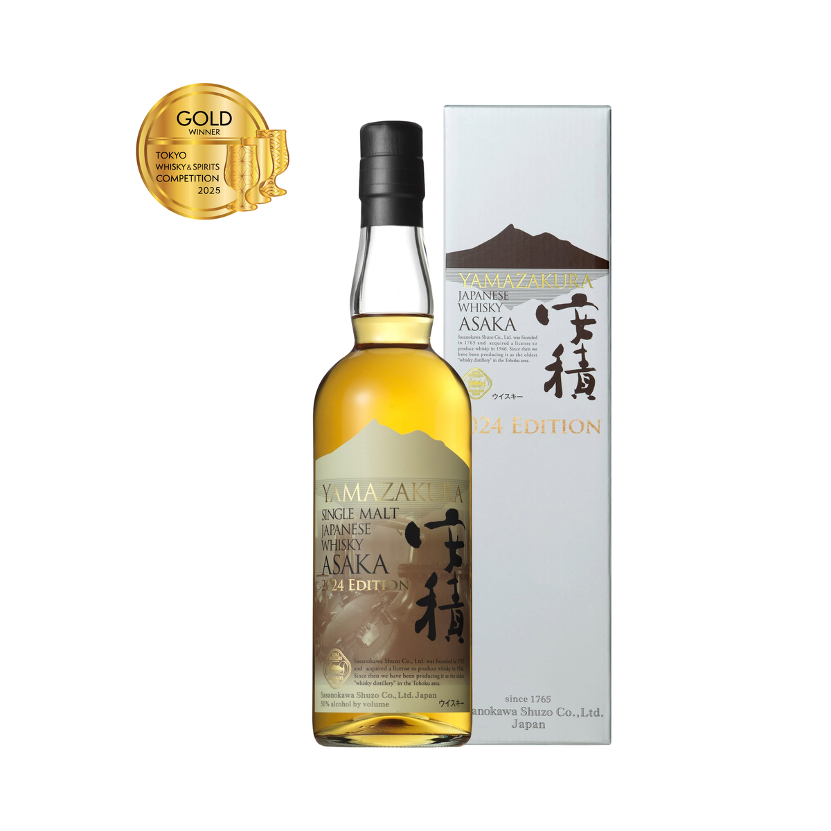 Yamazakura Asaka Single Malt Japanese Whisky 2024 Edition is an award winning Whisky which has been carefully vatted with several cask-aged malts at the Asaka Distillery.&nbsp; At the 2025 Tokyo Whisky &amp; Spirits Competition, this 2024 Edition was awarded the Gold Medal. Now available at Whisky Shop Mizunara in Singapore