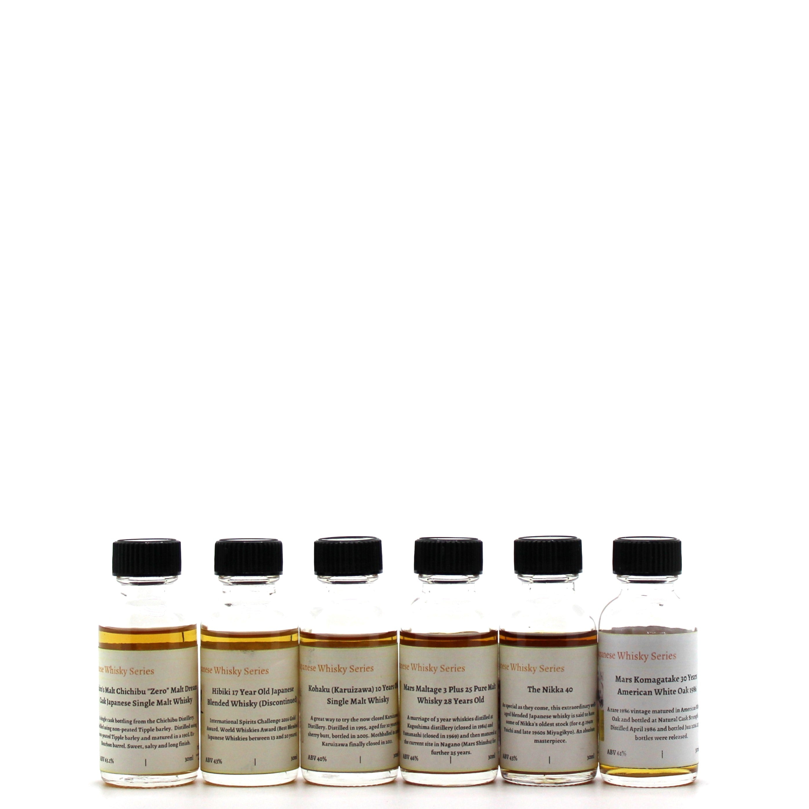 B. Fine &amp; Rare Japanese Single Malt Whisky (6 x 30 ml) Tasting Set with Gift Box