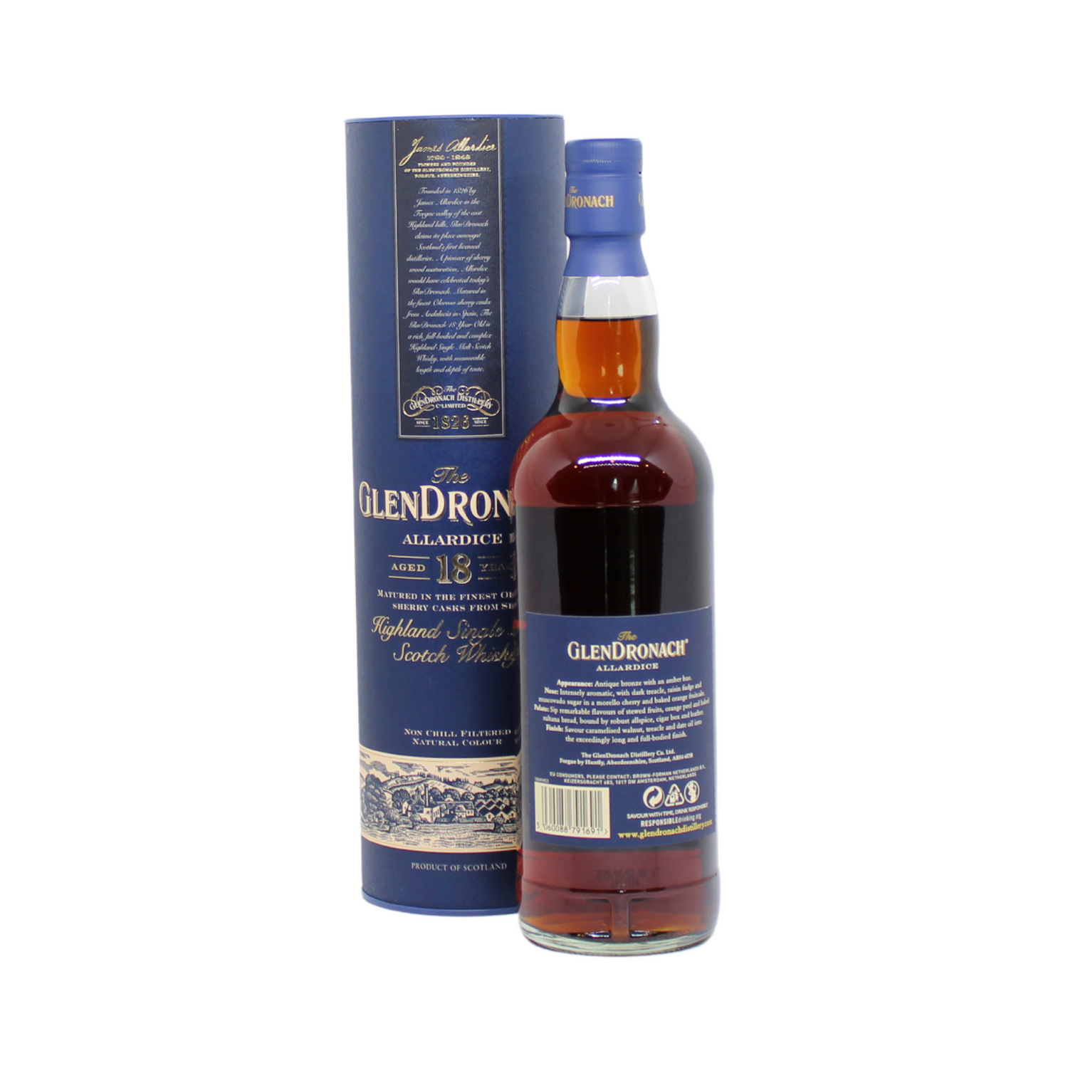 Glendronach Allardice 18 Years Old "Non-Chill Filtered" Single Malt Scotch Whisky 2020 Release