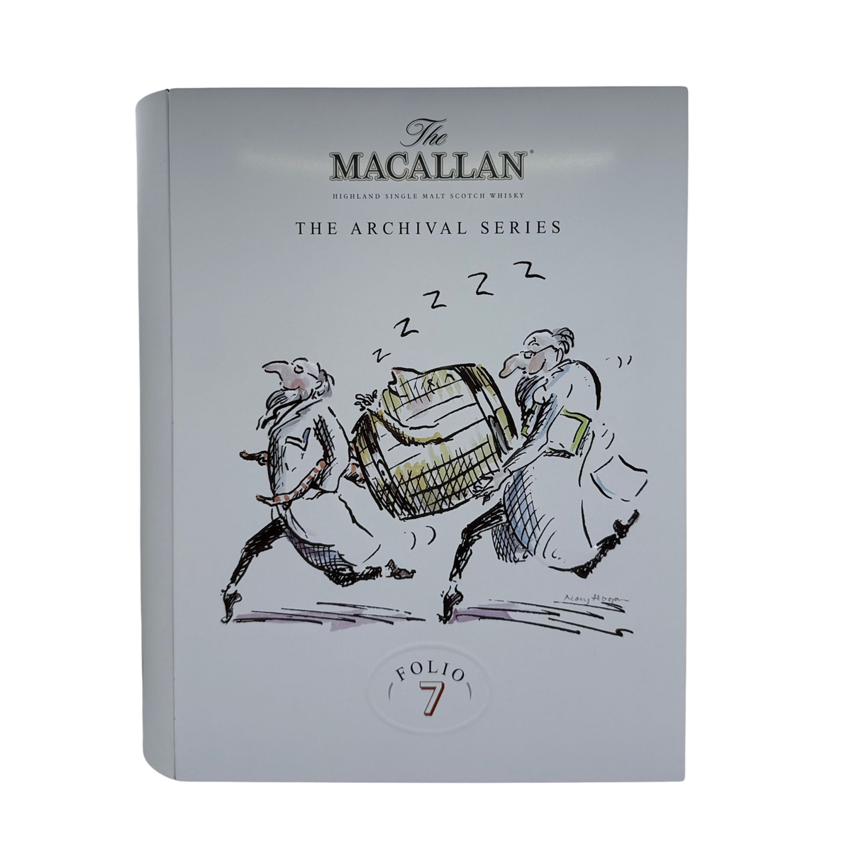 The label on the 7th release -explores one of Macallan's legendary advertising campaigns from 1986, ‘The Boffins Baffled’, which tells the story of a party of scientists who were left positively baffled when asked why The Macallan was so special.