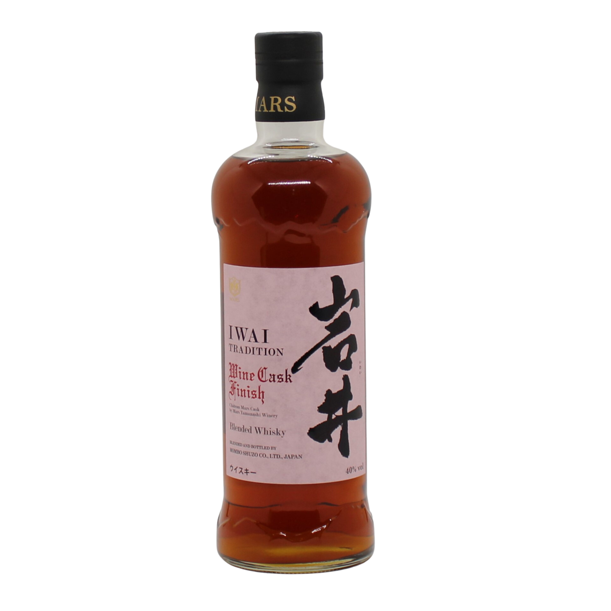 Produced by Hombo Shuzo, which also has a winery in Yamanashi Prefecture in Japan. This Whisky has been finished in their own Chateau Mars red wine barrels for more than a year. 