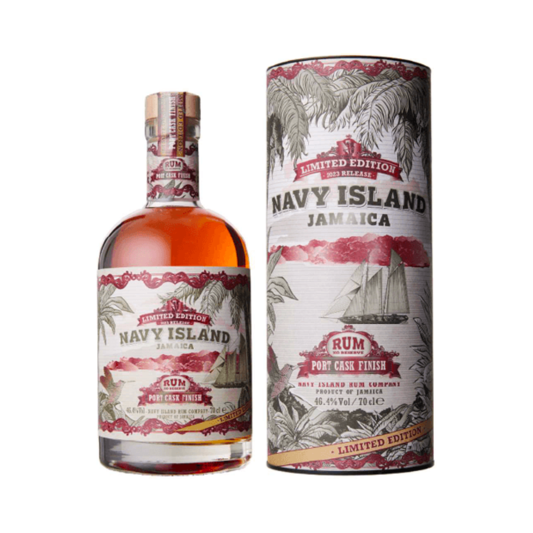 Navy Island 'Port Cask Finish 46.4%' Jamaican Rum
Region: Jamaica

Distillery: Various (Jamaica)

Age: NAS

ABV: 46.4%

Cask: Tawny Port Cask

Size: 700 ml

This limited edition 2023 bottling of Navy Island Rum promises an even more intensive and richer palate. The lush character of this Jamaican rum is further enhanced by a finish of at least 6 months in casks that previously contained dark-sweet Tawny Port. The result is a spirit with more complexity, sweetness, dried fruit, and spice.

Available at a bot