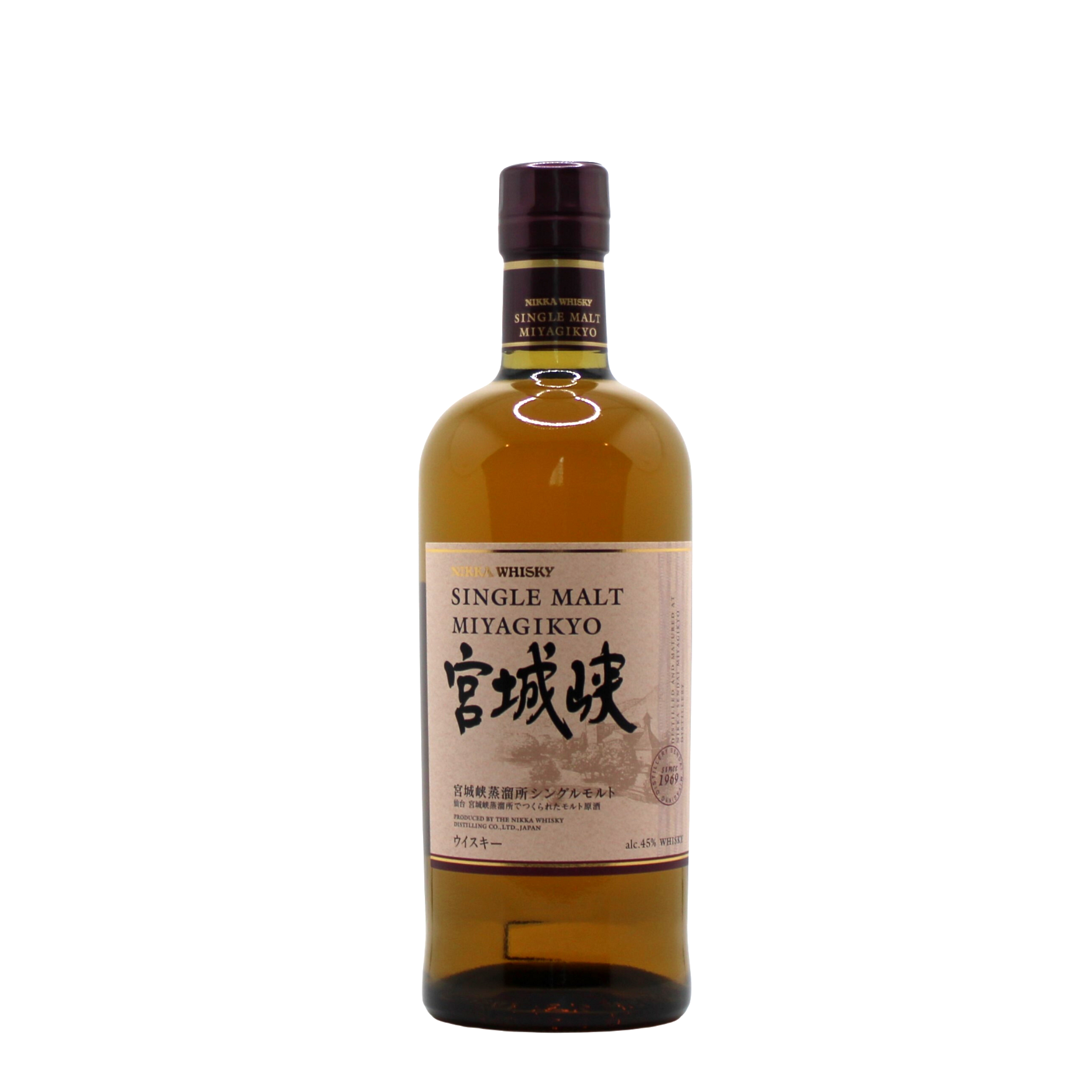 The new single malt from the Miyagikyo Distillery of Nikka is a vatting of various aged whiskies matured in primarily ex-Sherry casks. Color: Gold Nose: Full flavoured and rich floral notes, beeswax and tropical fruits Palate: Malty cereal balanced with spices such as cinnamon, some ginger and chocolate at the back. Finish: Some tobacco with cooked fruits with a lingering softness. 