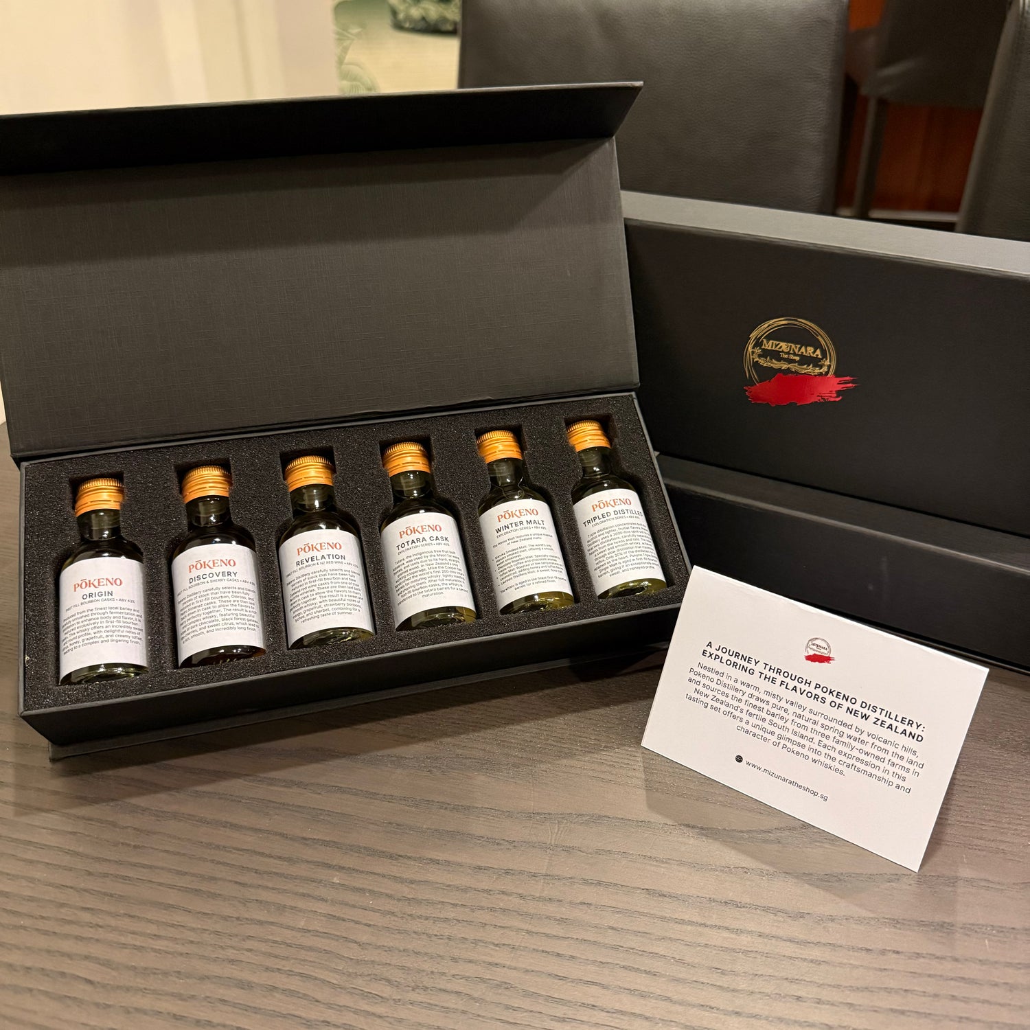 Pōkeno New Zealand Single Malt Whisky Tasting Set (6 x 30 ml) with Gift Box
