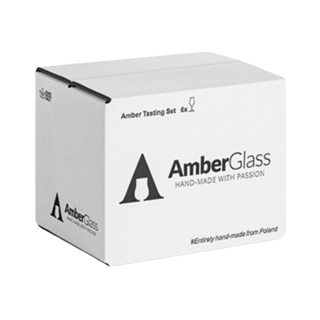 Amber Handmade Whisky Nosing & Tasting Glasses G100 - Pack of 6 (Without Lid or Gift Box)