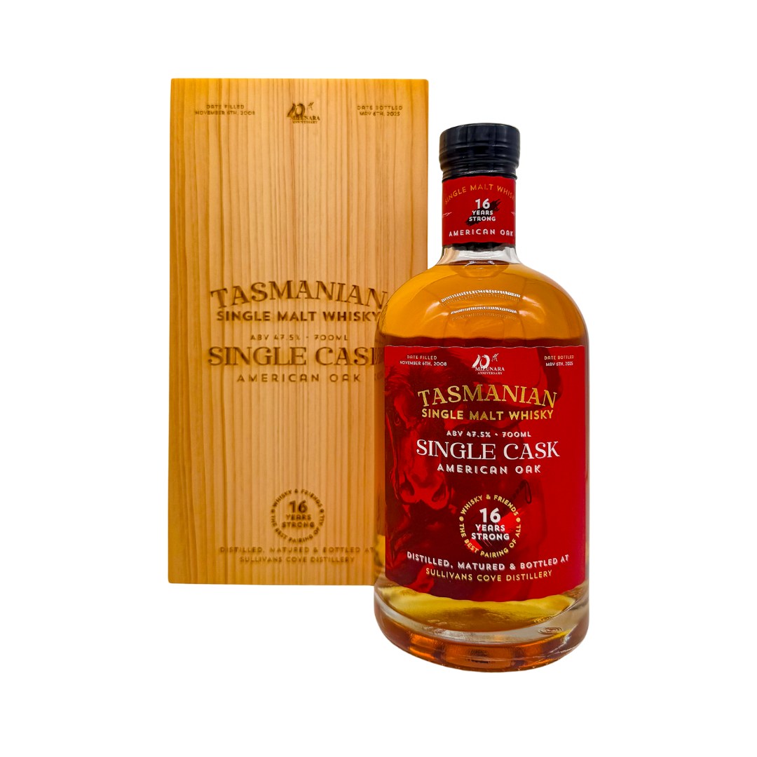 Sullivans Cove 16 Years Old MIZUNARA 10th Anniversary "Whisky & Friends: The Best Pairing of All" Single Cask American Oak Tasmanian Single Malt Whisky