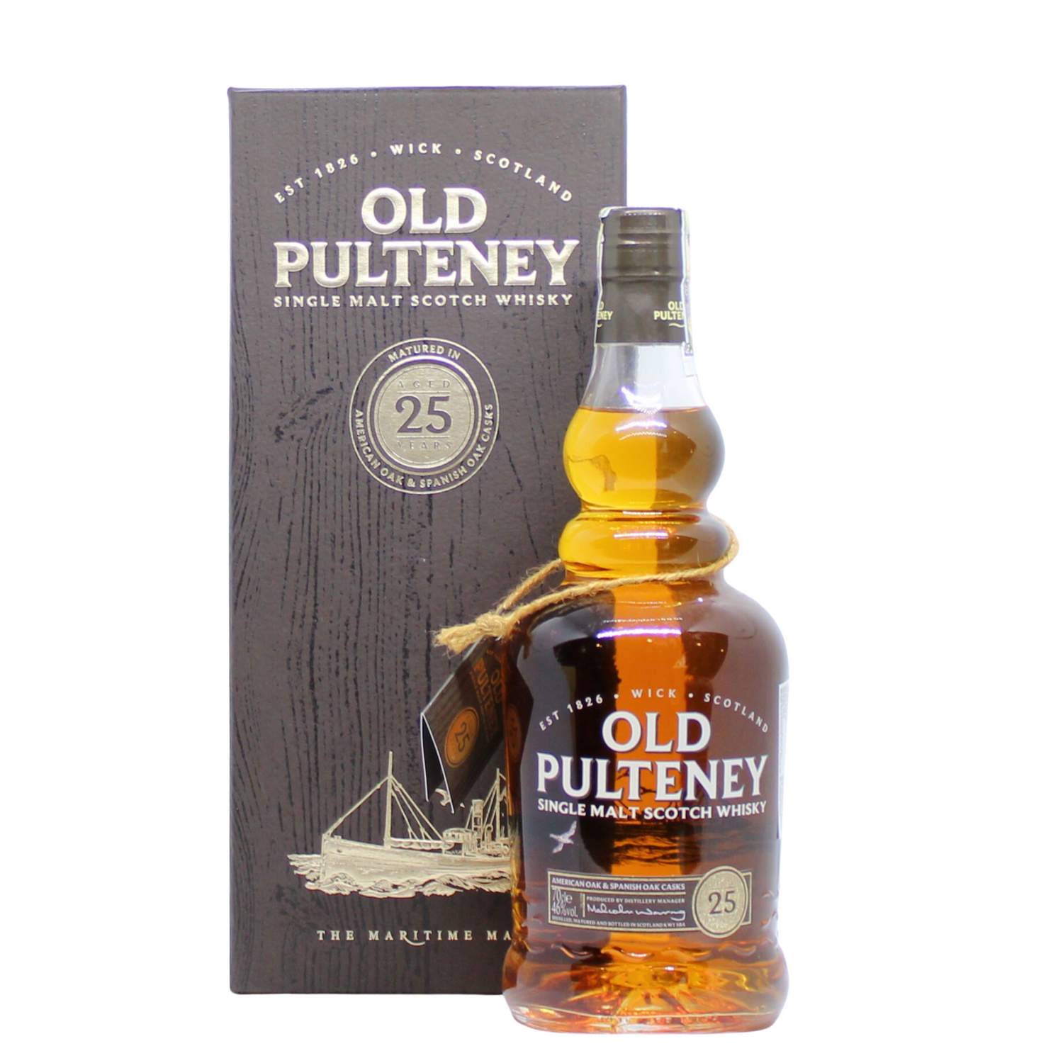 Old Pulteney 25 Years Old Single Malt Scotch Whisky Old Bottling