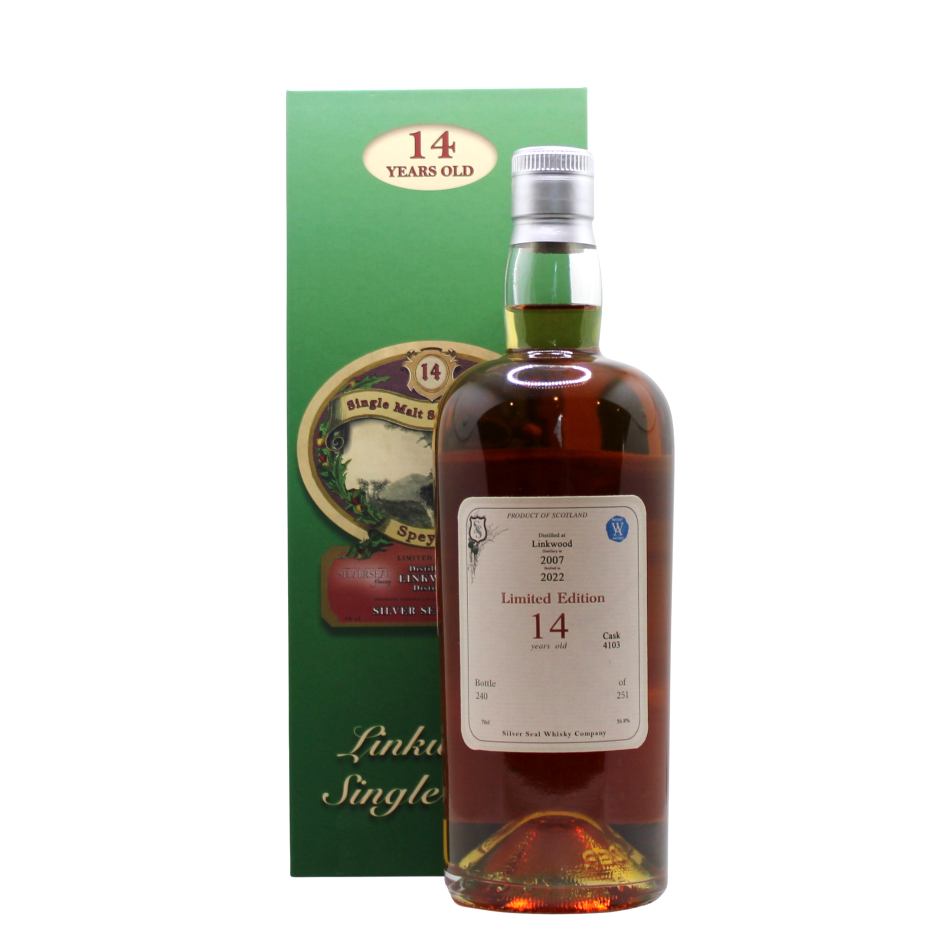 Silver Seal Linkwood 14 Years Old Single Cask Single Malt Scotch Whisky
