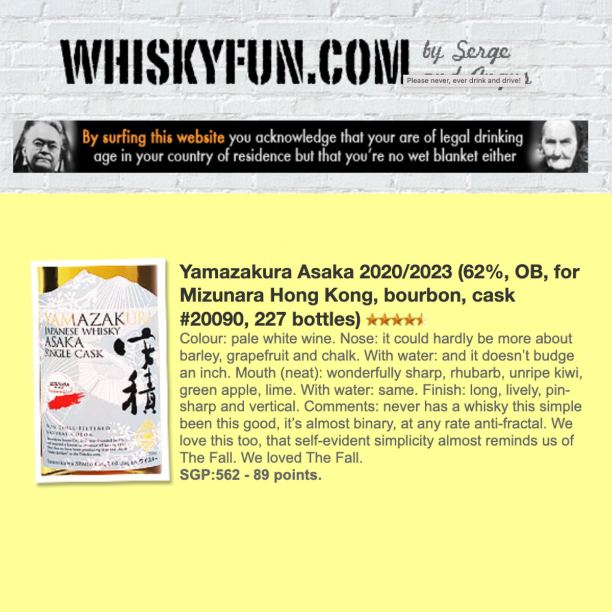 Exclusive for MIZUNARA: Yamazakura Asaka Single Malt Single Cask 